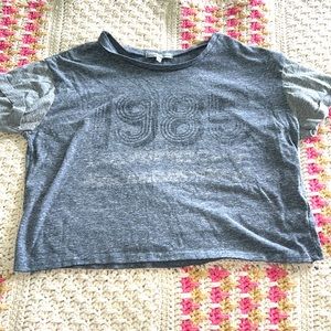 Small Charlotte Russe Gray Crop Top